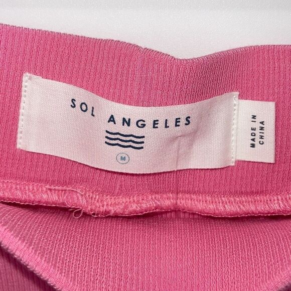 SOL ANGELES RIB WIDE LEGGED PANT Punk Pink Size Medium NWT‎ - Picture 8 of 11